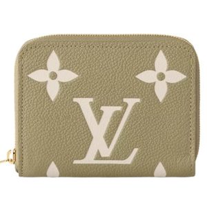 M82448 Monogram Empreinte embossed cowhide leather Khaki / Cream Cowhide-leather lining Zippy Coin Purse