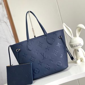 Louis Vuitton Neverfull Medium Bag M47143 Navy Blue
